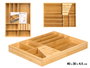 KINVARA Cubertero de Bambú de 6 Huecos con Soporte para Cuchillos