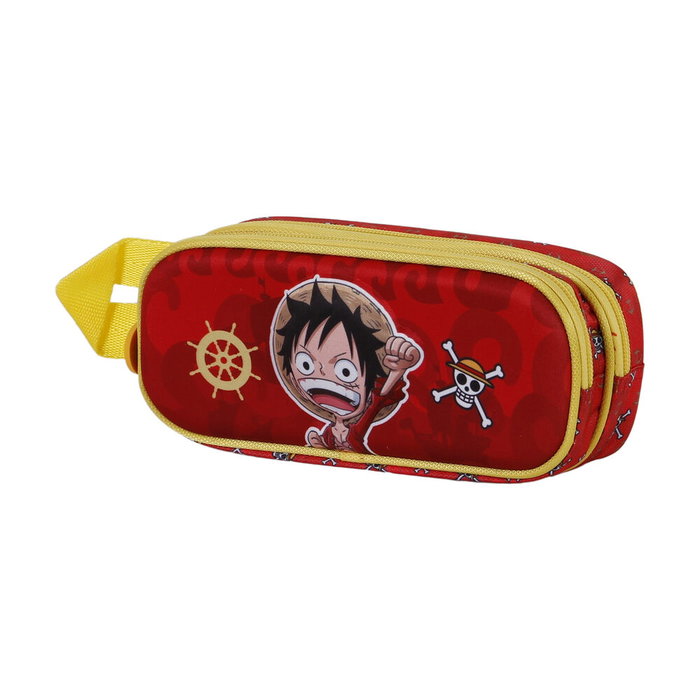 KARACTERMANIA Portatodo 3D Luffy One Piece Doble Compartimento Estuche Escolar 22x8x9,5cm