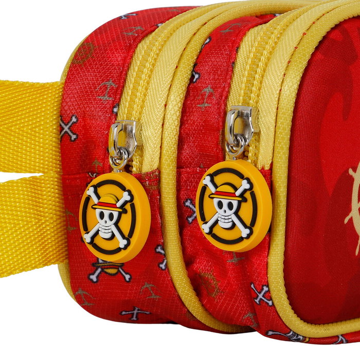 KARACTERMANIA Portatodo 3D Luffy One Piece Doble Compartimento Estuche Escolar 22x8x9,5cm