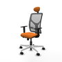 PIQUERAS Y CRESPO Silla de oficina Motilla con mecanismo Sincro/Traslack Naranja y Gris