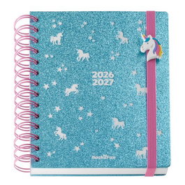 Agenda Escolar (2026-27) Miquelrius Back2Fun Wire-O Tapa Extra Con Goma 155X180 D/P Unicornio