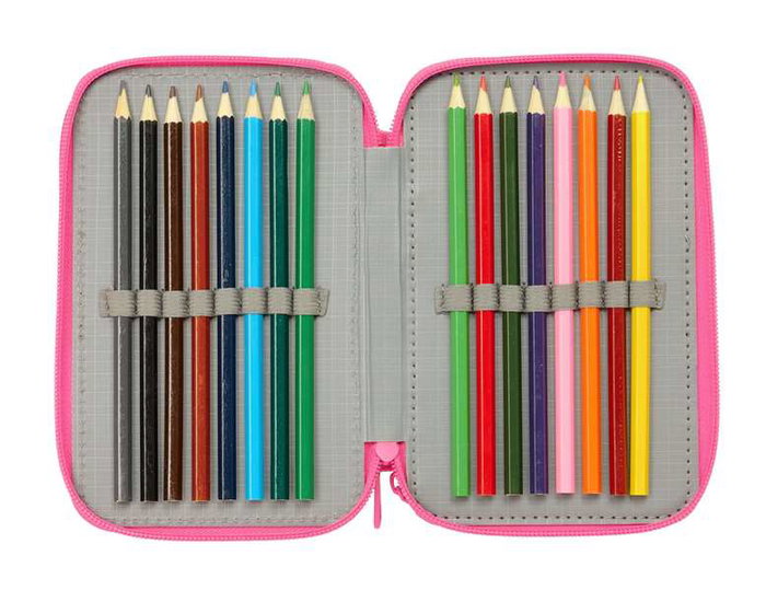 Safta Plumier Triple Princesas 37 Piezas 12,5x19,5x5,5cm