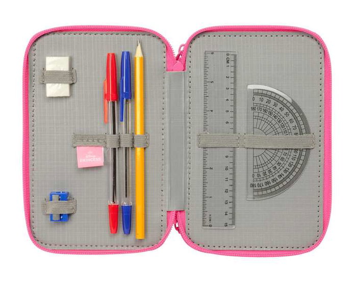 Safta Plumier Triple Princesas 37 Piezas 12,5x19,5x5,5cm