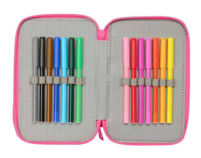 Safta Plumier Triple Princesas 37 Piezas 12,5x19,5x5,5cm