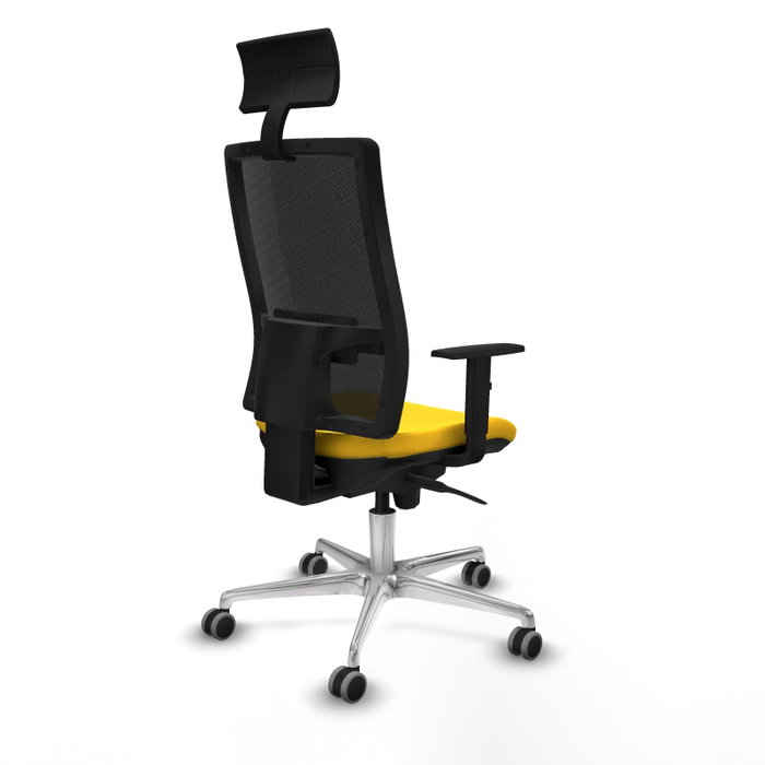 PIQUERAS Y CRESPO Silla de oficina Horna con mecanismo Sincro, Amarillo y Negro PIQUERAS Y CRESPO Silla de oficina Horna con mecanismo Sincro, Amarillo y Negro