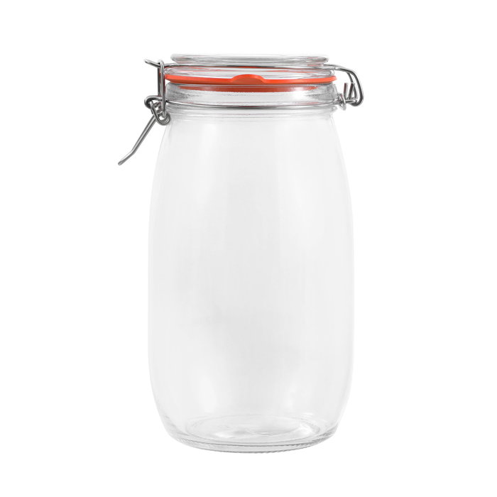 La Mediterranea Tarro Hermético Vidrio Clip 1500 ml (12 Unidades) La Mediterranea Tarro Hermético Vidrio Clip 1500 ml (12 Unidades)