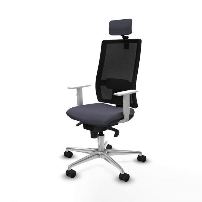 PIQUERAS Y CRESPO Silla de oficina Horna con Mecanismo Sincro, Gris oscuro y Negro PIQUERAS Y CRESPO Silla de oficina Horna con Mecanismo Sincro, Gris oscuro y Negro