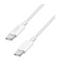 LogiLink Cable USB 2.0 Tipo-C a Tipo-C de 0,5 m, 60W, Blanco
