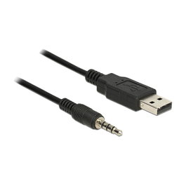 DeLOCK Convertidor USB 2.0 Tipo A a Serial TTL 3,5 mm 4 Pin, 1,8 m (5 V)