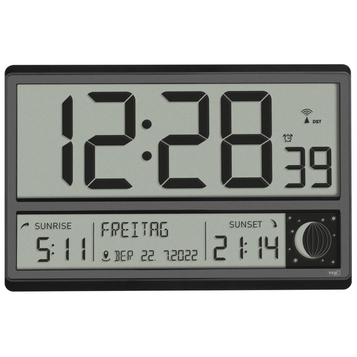 TFA Reloj Digital XL Negro 60.4524.01