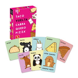 Ludilo Juego Taco, Vuelta, Cabra, Queso, Pizza. 64 Cartas y Reglas. Edad Mínima: 8 Años.