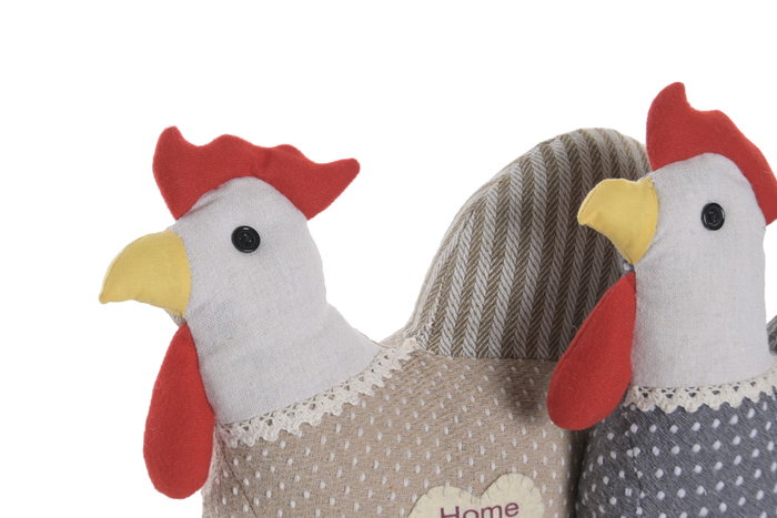DKD Home Decor Sujetapuertas de Poliéster Diseño Gallo, Surtido de 2 Unidades DKD Home Decor Sujetapuertas de Poliéster Diseño Gallo, Surtido de 2 Unidades