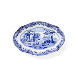 Spode - Fuente Rabanera 21 cm, Colección Blue Italian, Apta Lavavajillas, Microondas, Horno y Congelador