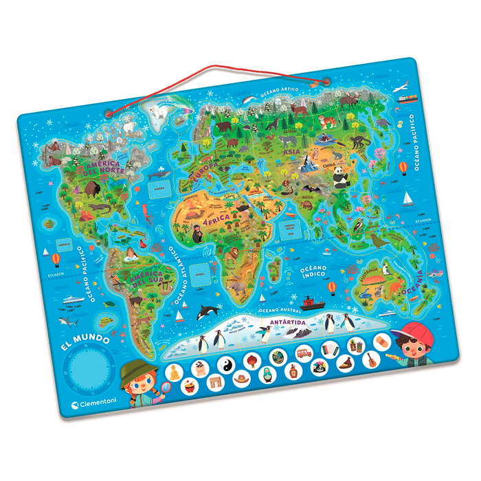 Clementoni Geopuzzle Magnético El Mundo 55659 - Rompecabezas Infantil +5 años