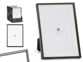Giftdecor Portafotos Acero Negro 10x15 cm (Set de 36)