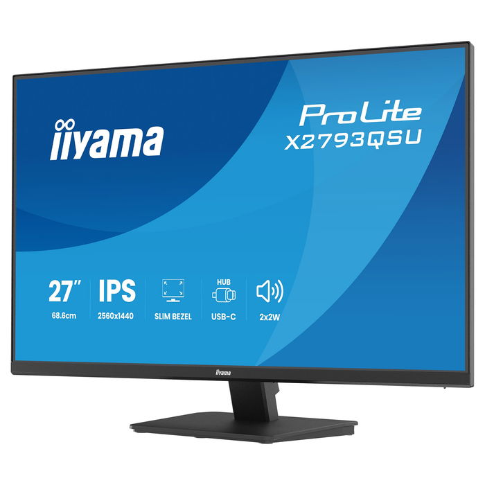 iiyama ProLite X2793QSU-B1 Monitor IPS 68.6 cm (27") Quad HD 2560x1440, 75 Hz, 1 ms, AMD FreeSync, HDMI+DP, 2xUSB, Negro