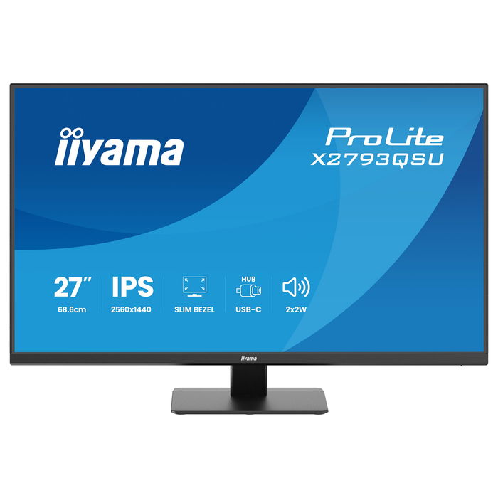 iiyama ProLite X2793QSU-B1 Monitor IPS 68.6 cm (27") Quad HD 2560x1440, 75 Hz, 1 ms, AMD FreeSync, HDMI+DP, 2xUSB, Negro