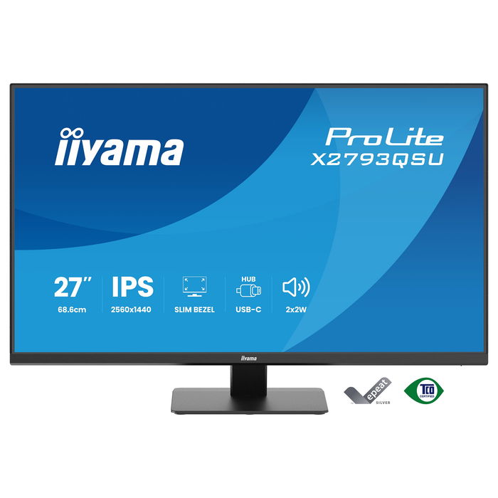 iiyama ProLite X2793QSU-B1 Monitor IPS 68.6 cm (27") Quad HD 2560x1440, 75 Hz, 1 ms, AMD FreeSync, HDMI+DP, 2xUSB, Negro