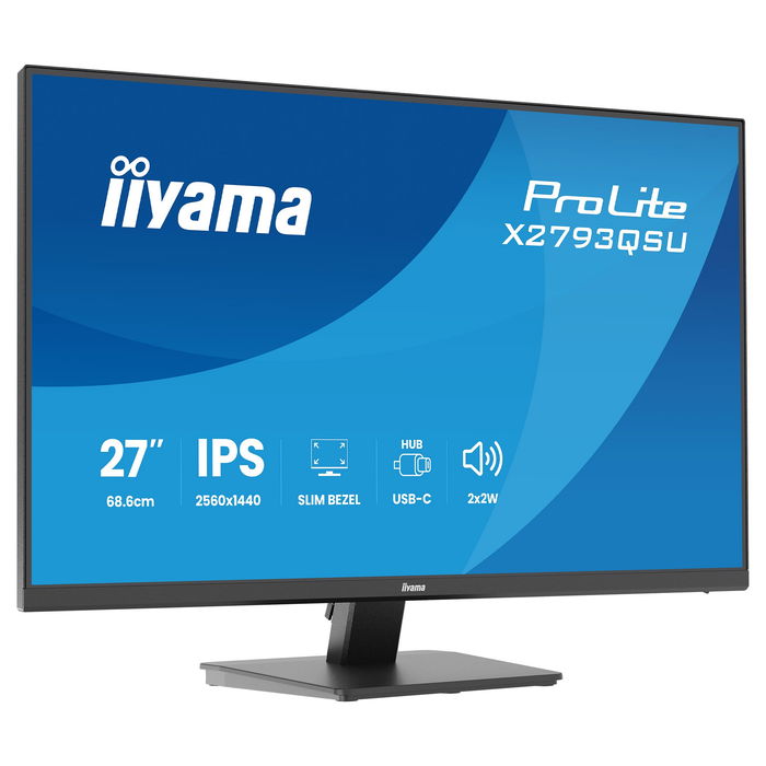 iiyama ProLite X2793QSU-B1 Monitor IPS 68.6 cm (27") Quad HD 2560x1440, 75 Hz, 1 ms, AMD FreeSync, HDMI+DP, 2xUSB, Negro