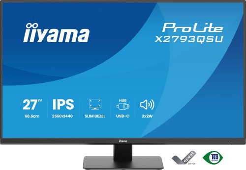 iiyama ProLite X2793QSU-B1 27 pulg. Quad HD IPS 75Hz 1ms Negro iiyama ProLite X2793QSU-B1 27 pulg. Quad HD IPS 75Hz 1ms Negro