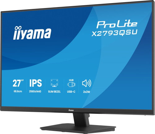 iiyama ProLite X2793QSU-B1 27 pulg. Quad HD IPS 75Hz 1ms Negro iiyama ProLite X2793QSU-B1 27 pulg. Quad HD IPS 75Hz 1ms Negro