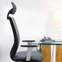 PIQUERAS Y CRESPO Silla de oficina Zulema con Mecanismo Sincro, Tela Naranja y Malla Gris