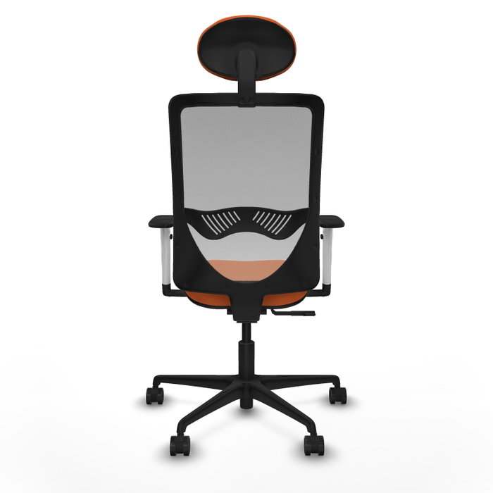 PIQUERAS Y CRESPO Silla de oficina Zulema con Mecanismo Sincro, Tela Naranja y Malla Gris PIQUERAS Y CRESPO Silla de oficina Zulema con Mecanismo Sincro, Tela Naranja y Malla Gris