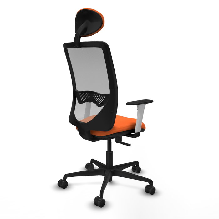 PIQUERAS Y CRESPO Silla de oficina Zulema con Mecanismo Sincro, Tela Naranja y Malla Gris PIQUERAS Y CRESPO Silla de oficina Zulema con Mecanismo Sincro, Tela Naranja y Malla Gris