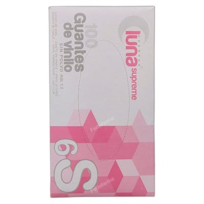 Luna Guantes de Vinilo Transparentes Sin Polvo Talla S