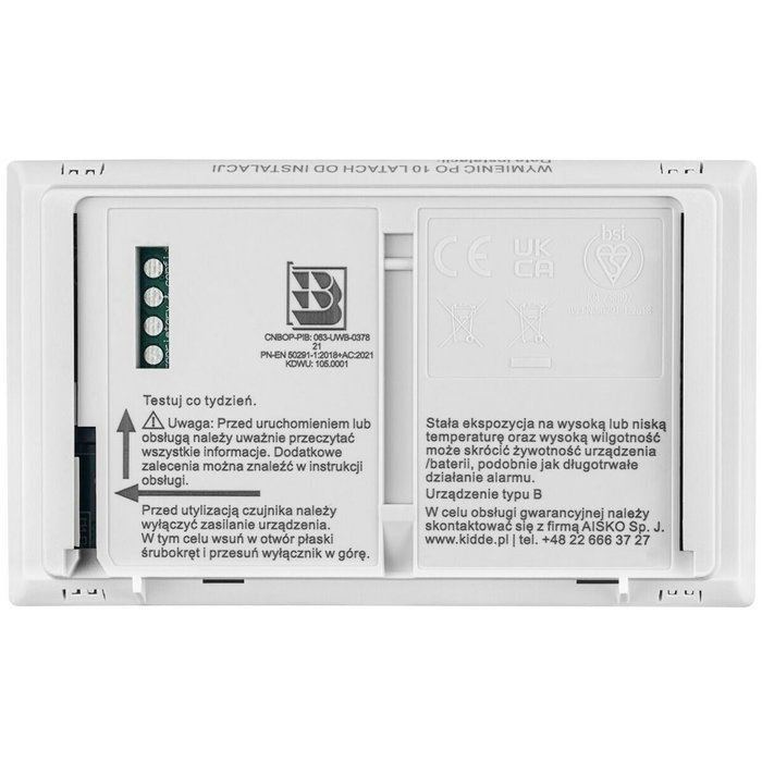 Carbon monoxide sensor kidde k10llco