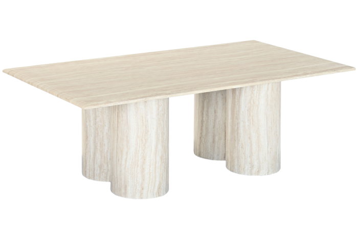 DKD Home Decor Mesa Centro Moderno Beige Granito MDF 130 x 70 x 45 cm