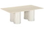 DKD Home Decor Mesa Centro Moderno Beige Granito MDF 130 x 70 x 45 cm