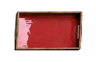 DKD Home Decor Bandeja Mango Lacado Rojo 43,5x27x4,5 cm DKD Home Decor Bandeja Mango Lacado Rojo 43,5x27x4,5 cm