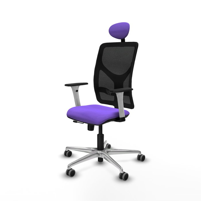 PIQUERAS Y CRESPO Silla de oficina Motilla con mecanismo Sincro/Traslack, Lila y Negro PIQUERAS Y CRESPO Silla de oficina Motilla con mecanismo Sincro/Traslack, Lila y Negro