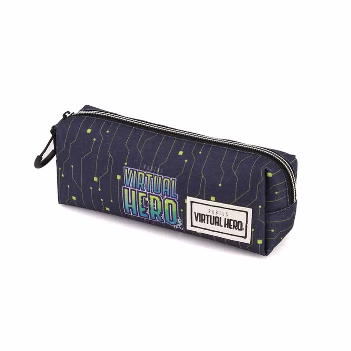 Virtual Hero Estuche Portatodo Cuadrado Azul Oscuro de Poliéster