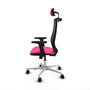 PIQUERAS Y CRESPO Silla de oficina Mardos con mecanismo Sincro, Rosa y Negro