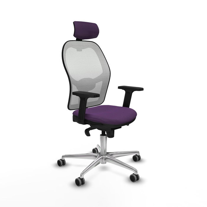 PIQUERAS Y CRESPO Silla de oficina Jorquera con mecanismo Sincro, morado y blanco PIQUERAS Y CRESPO Silla de oficina Jorquera con mecanismo Sincro, morado y blanco
