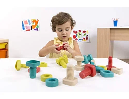 MINILAND Eco Activity Nuts & Bolts con tornillos y tuercas