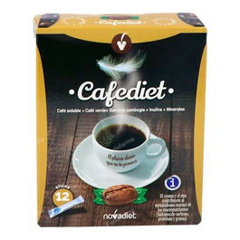 NOVADIET Cafediet 12Sticks Suplemento con Café Soluble, Garcinia Cambogia y Café Verde para Metabolismo