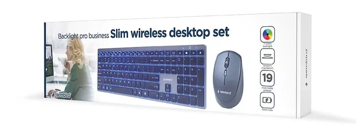 Gembird Kit de Teclado y Ratón Retroiluminado KBS-ECLIPSE-M500-ES Negro