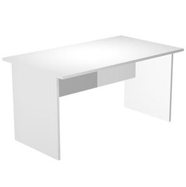 Artexport Mesa Escritorio Presto 160 1600x800x22 mm Blanco Tablero 22 mm con Patas Panel Laterales