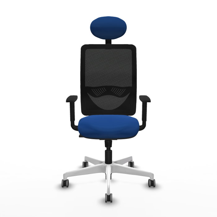 PIQUERAS Y CRESPO Silla de oficina Zulema Azul y Negro con mecanismo Sincro
