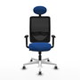 PIQUERAS Y CRESPO Silla de oficina Zulema Azul y Negro con mecanismo Sincro