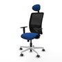 PIQUERAS Y CRESPO Silla de oficina Zulema Azul y Negro con mecanismo Sincro