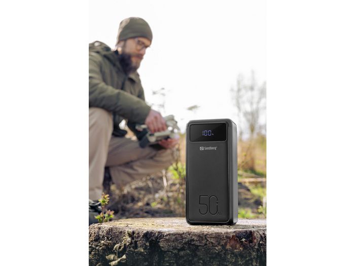 Sandberg Powerbank USB-C PD 130W 50000mAh, Batería Externa Alta Velocidad con Carga Rápida para Móviles y Portátiles