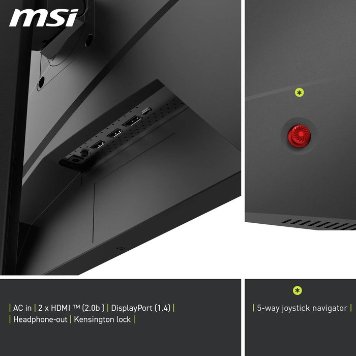 Msi mag 275f monitor lcd 27" (1080p) 180 hz fast ips 250 cd/m² 1000:1 0.5 ms 2xhdmi displayport