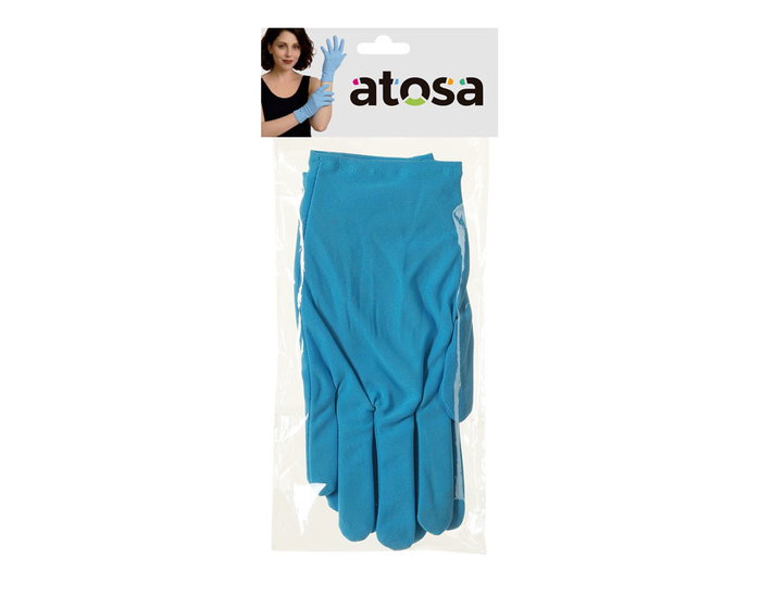 Atosa Guantes Azules de 22 cm para Disfraz de Marino o Superhéroe
