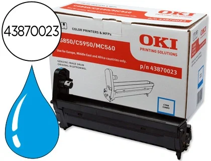 OKI Tambor de imagen Cian para C-5850/5950/MC560 OKI Tambor de imagen Cian para C-5850/5950/MC560