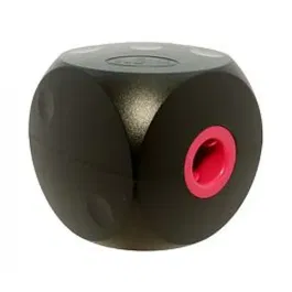 Kruuse Buster Juguete Dispensador de Comida o Premios, Cubo Negro 12 cm