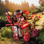 PLAYMOBIL 71486 Carro de Carreras de Kahboom, Figurita de Caballero Bufón de Novelmore con Dinamita y Antorchas, Juguete de Construcción para Niños a Partir de 4 Años